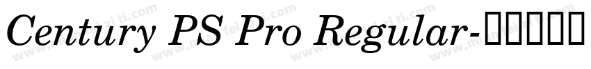 Century PS Pro Regular字体转换